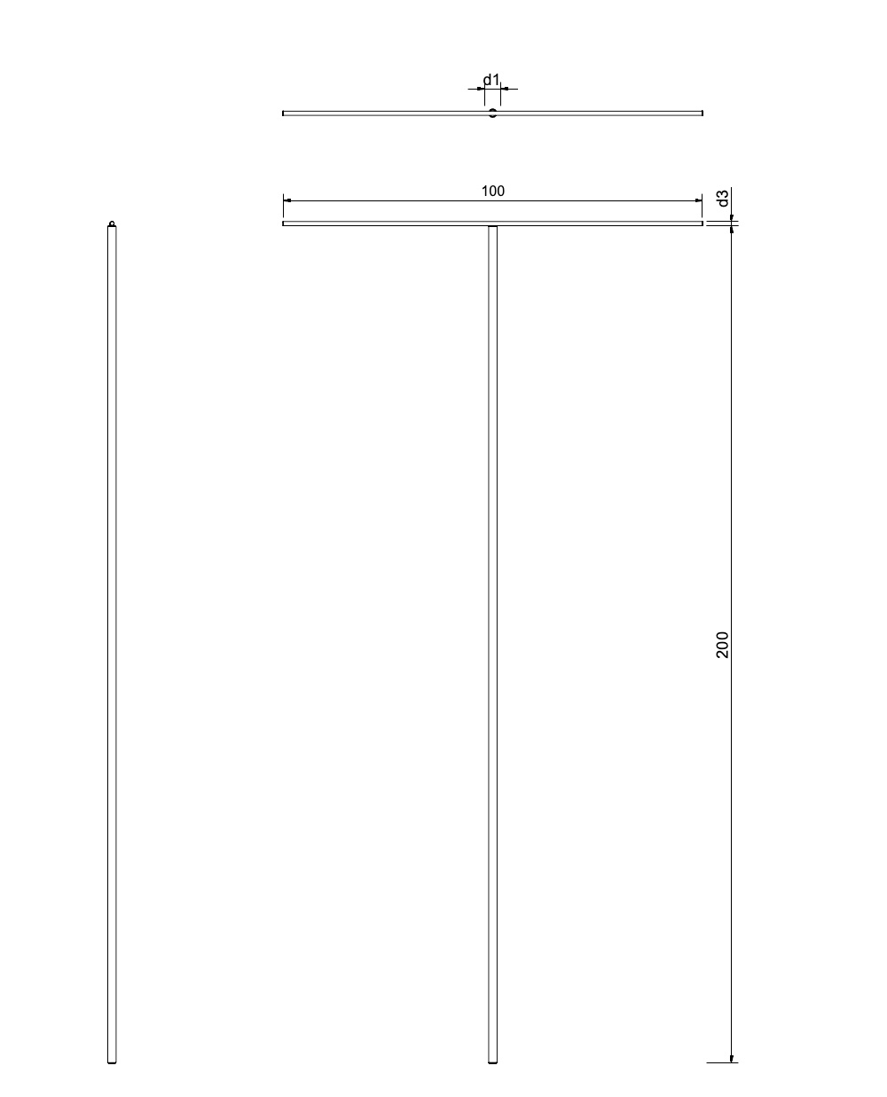 Mini - Stabkralle Zeichnung