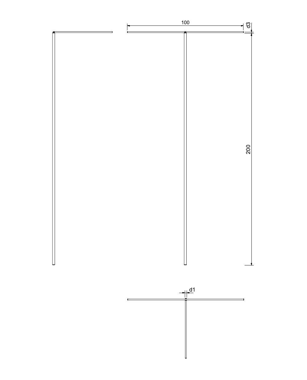 Mini - Stabkralle Zeichnung